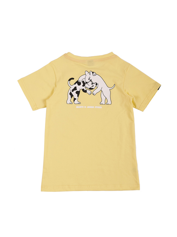 MANTO t-shirt dziecięcy DOGS zółty