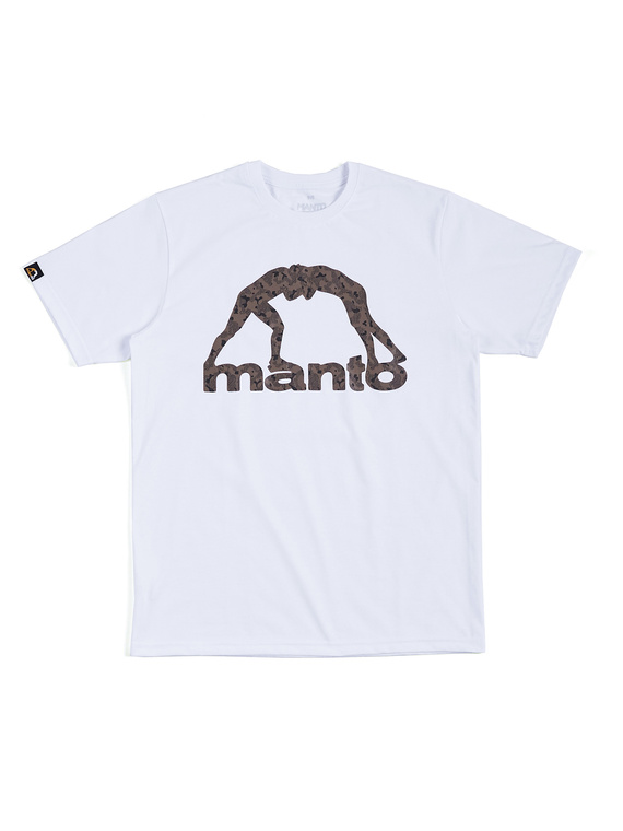 MANTO t-shirt LOGO CAMO biały