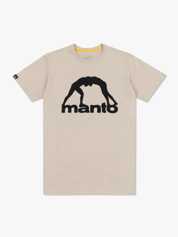 MANTO t-shirt VIBE 25 beżowo-czarna 