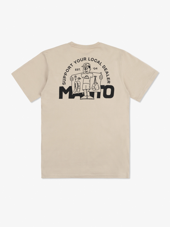 MANTO t-shirt DEALER beżowy