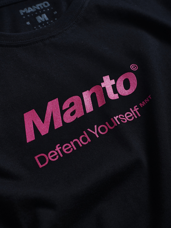 MANTO t-shirt DEFEND 23 OVERSIZE czarny