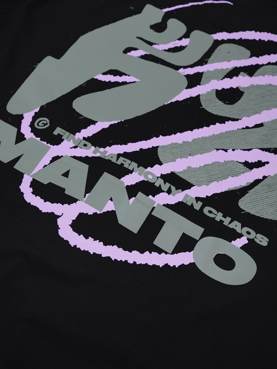 MANTO t-shirt HARMONY OVERSIZE czarny