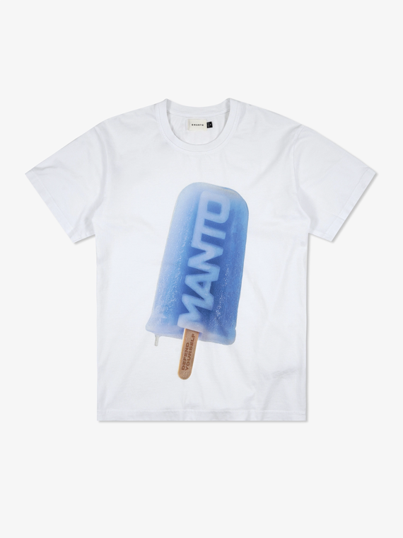 MANTO t-shirt ICE CREAM biały