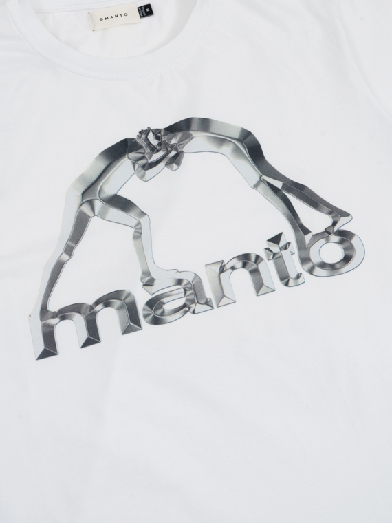 MANTO t-shirt METAL biały