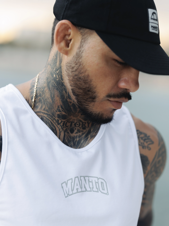 MANTO tank top VARSITY biały